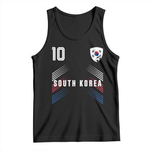 South Korea Soccer Sports Graphic Number 10 Jersey Style Tank Top Proud Korean Football Fans Game Day Pride TS02 Black Print Your Wear