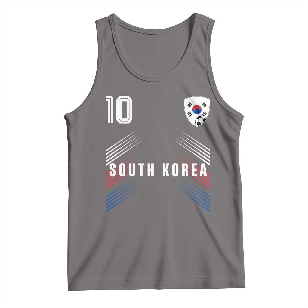 South Korea Soccer Sports Graphic Number 10 Jersey Style Tank Top Proud Korean Football Fans Game Day Pride TS02 Deep Heather Print Your Wear