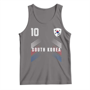 South Korea Soccer Sports Graphic Number 10 Jersey Style Tank Top Proud Korean Football Fans Game Day Pride TS02 Deep Heather Print Your Wear