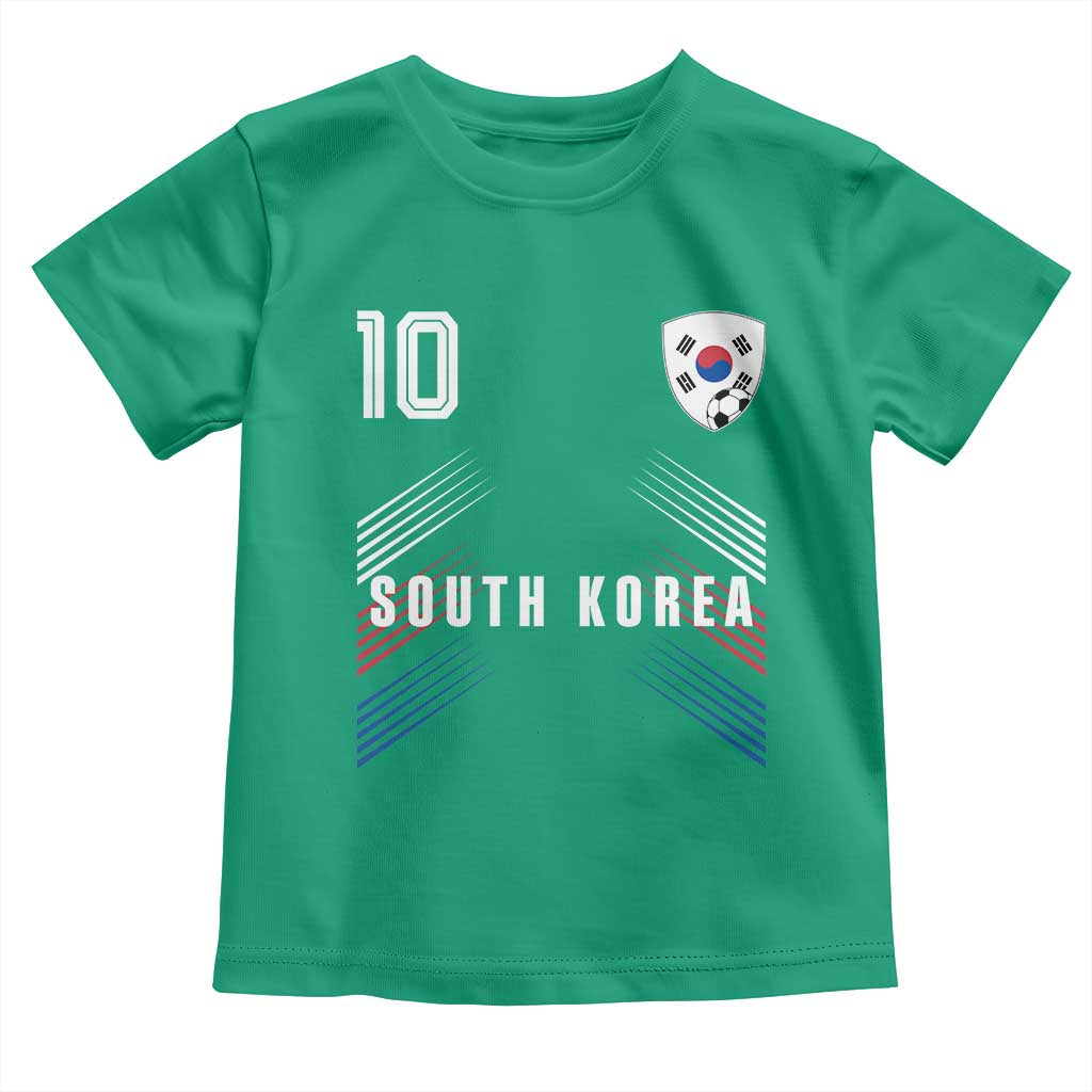 South Korea Soccer Sports Graphic Number 10 Jersey Style Toddler T Shirt Proud Korean Football Fans Game Day Pride TS02 Irish Green Print Your Wear