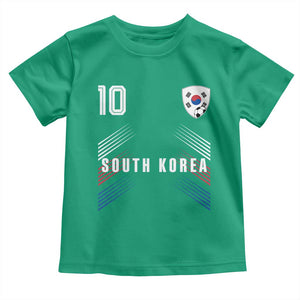 South Korea Soccer Sports Graphic Number 10 Jersey Style Toddler T Shirt Proud Korean Football Fans Game Day Pride TS02 Irish Green Print Your Wear