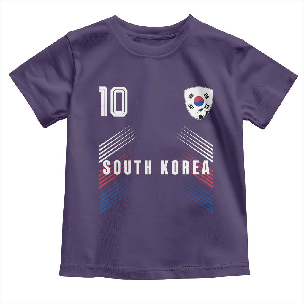 South Korea Soccer Sports Graphic Number 10 Jersey Style Toddler T Shirt Proud Korean Football Fans Game Day Pride TS02 Purple Print Your Wear