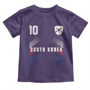 South Korea Soccer Sports Graphic Number 10 Jersey Style Toddler T Shirt Proud Korean Football Fans Game Day Pride TS02 Purple Print Your Wear
