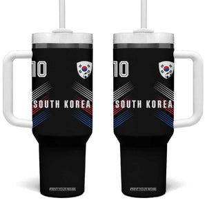 South Korea Soccer Sports Graphic Number 10 Jersey Style Tumbler With Handle Proud Korean Football Fans Game Day Pride TS02 One Size: 40 oz Black Print Your Wear