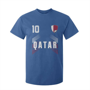 Qatar Soccer Sports Graphic Number 10 Jersey Style T Shirt For Kid Proud Qatari Football Fans Game Day Pride TS02 Royal Blue Print Your Wear