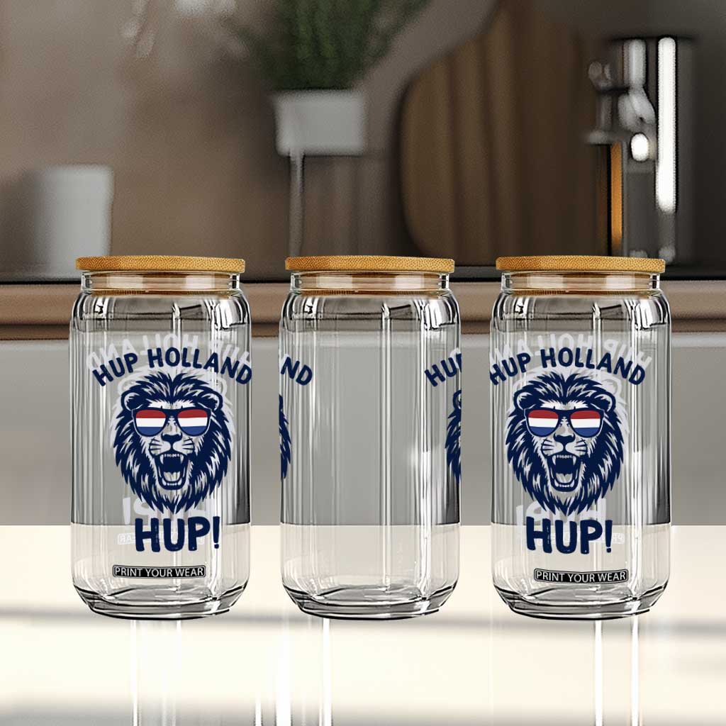 Hup Holland Hup Lion Netherlands Flag Glass Can Nederlands Dutch Pride Soccer Fans
