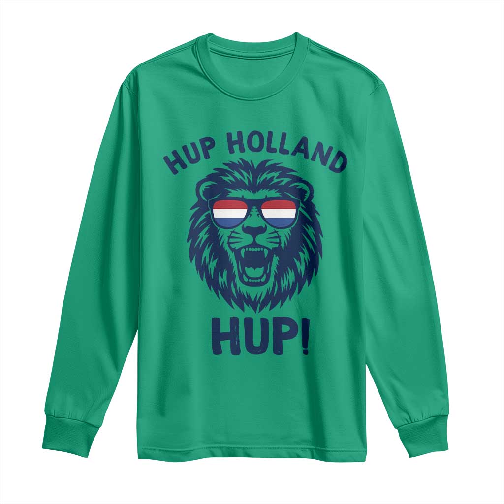 Hup Holland Hup Lion Netherlands Flag Long Sleeve Shirt Nederlands Dutch Pride Soccer Fans