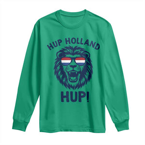 Hup Holland Hup Lion Netherlands Flag Long Sleeve Shirt Nederlands Dutch Pride Soccer Fans
