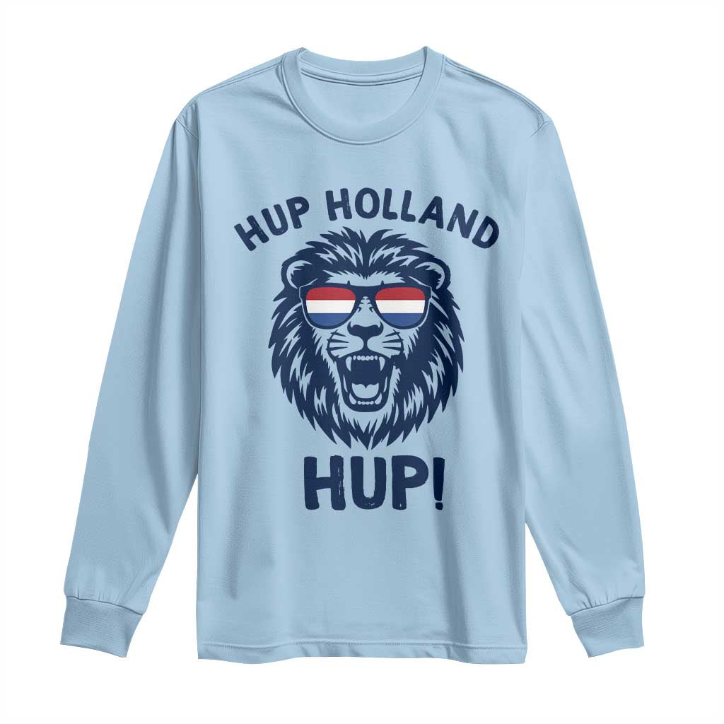 Hup Holland Hup Lion Netherlands Flag Long Sleeve Shirt Nederlands Dutch Pride Soccer Fans