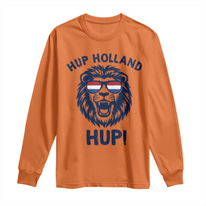 Hup Holland Hup Lion Netherlands Flag Long Sleeve Shirt Nederlands Dutch Pride Soccer Fans
