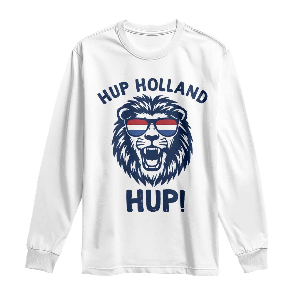 Hup Holland Hup Lion Netherlands Flag Long Sleeve Shirt Nederlands Dutch Pride Soccer Fans