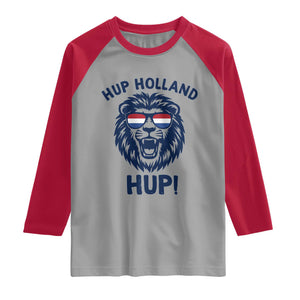 Hup Holland Hup Lion Netherlands Flag Raglan Shirt Nederlands Dutch Pride Soccer Fans