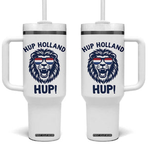 Hup Holland Hup Lion Netherlands Flag Tumbler With Handle Nederlands Dutch Pride Soccer Fans
