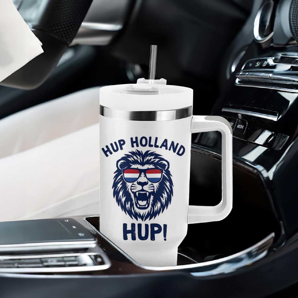 Hup Holland Hup Lion Netherlands Flag Tumbler With Handle Nederlands Dutch Pride Soccer Fans