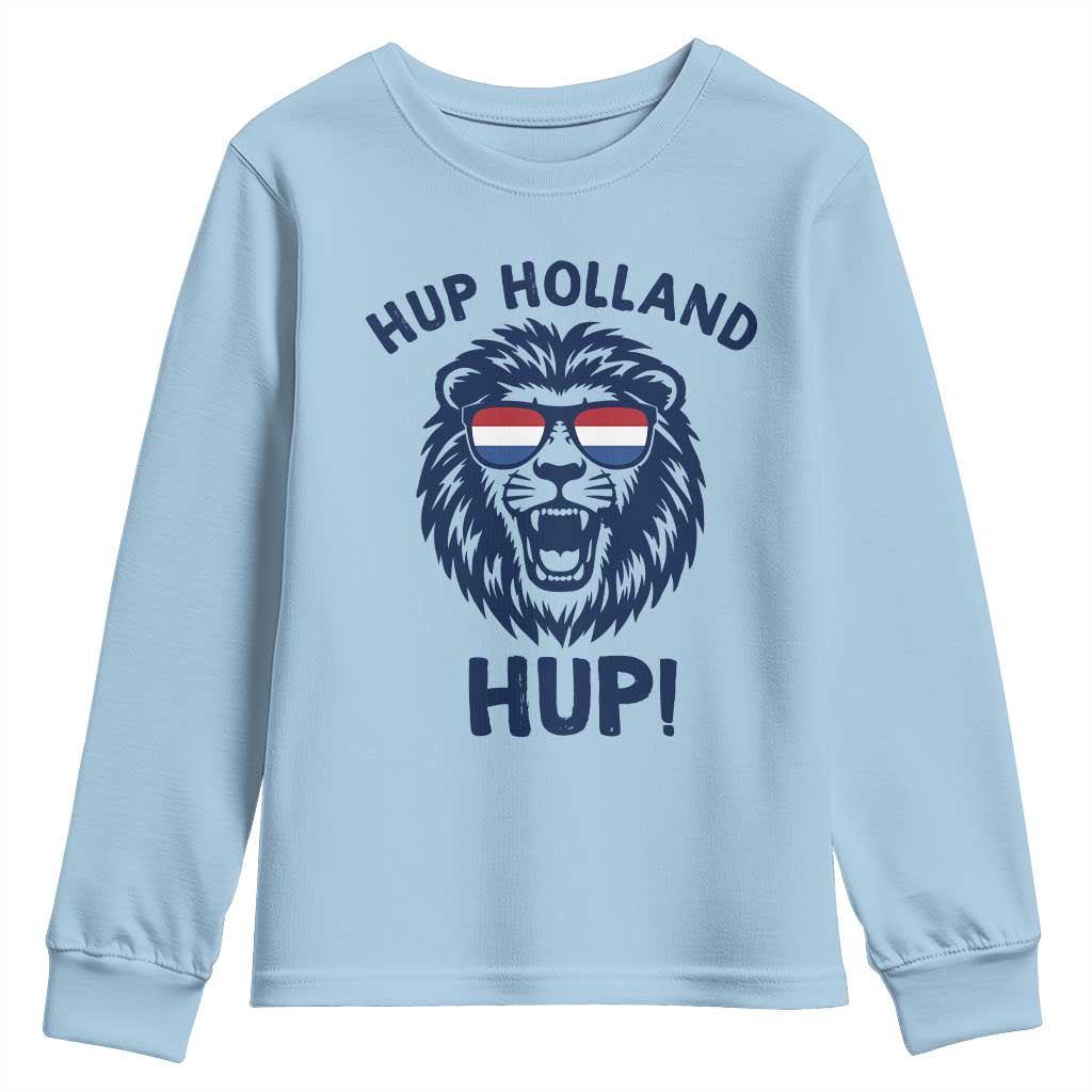 Hup Holland Hup Lion Netherlands Flag Youth Sweatshirt Nederlands Dutch Pride Soccer Fans