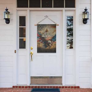 Jesus Take the Wheel Patriotic Eagle Garden Flag Christian American Flag Faith TS02 Print Your Wear