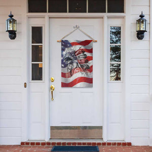 Patriotic Native American Chief Feather Headdress Garden Flag Indigenous Pride USA Flag Heritage Gift TS02 Print Your Wear
