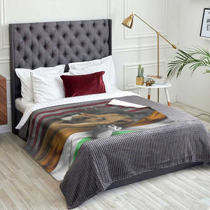 Irish American Heritage Lion of Judah Throw Blanket Patriotic Christian Jesus Crown of Thorns Faith Gift TS02 Print Your Wear