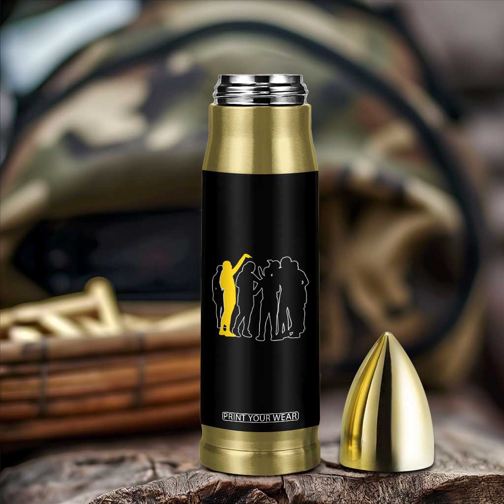 Viral Basketball Pointing Huddle Bullet Tumbler Funny Women Sports Culture Meme Yellow Silhouette Graphic TS02 Print Your Wear