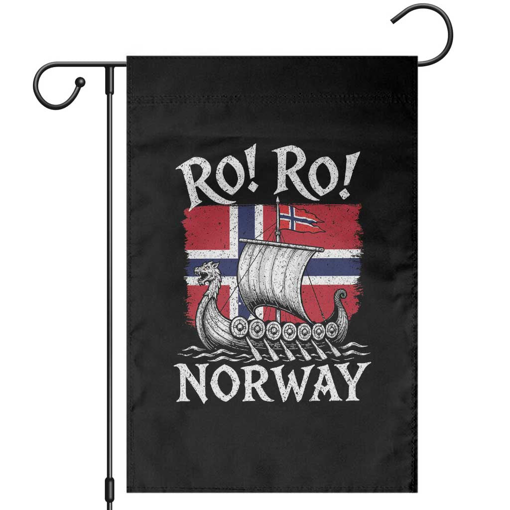 Funny Norway Viking Longship Ro Ro Garden Flag Vintage Norge Norwegian Flag Football Fans TS02 Black Print Your Wear