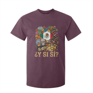 Y Si Si Mexican Flag Fiesta Taco Tequila Sugar Skull Graphic T Shirt For Kid What If Mexico Party Culture Performance TS02 Maroon Print Your Wear