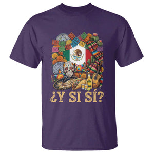 Y Si Si Mexican Flag Fiesta Taco Tequila Sugar Skull Graphic T Shirt What If Mexico Party Culture Performance TS02 Purple Print Your Wear