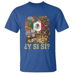 Y Si Si Mexican Flag Fiesta Taco Tequila Sugar Skull Graphic T Shirt What If Mexico Party Culture Performance TS02 Royal Blue Print Your Wear