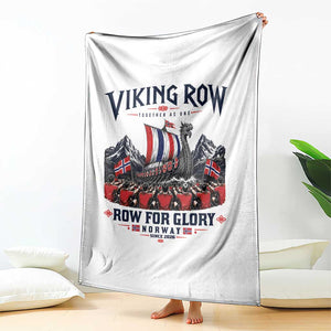 Viking Row Ro Ro Norway Norge Norwegian Flag Throw Blanket Row For Glory Norway Together As One Retro Football Fans TS02 Print Your Wear