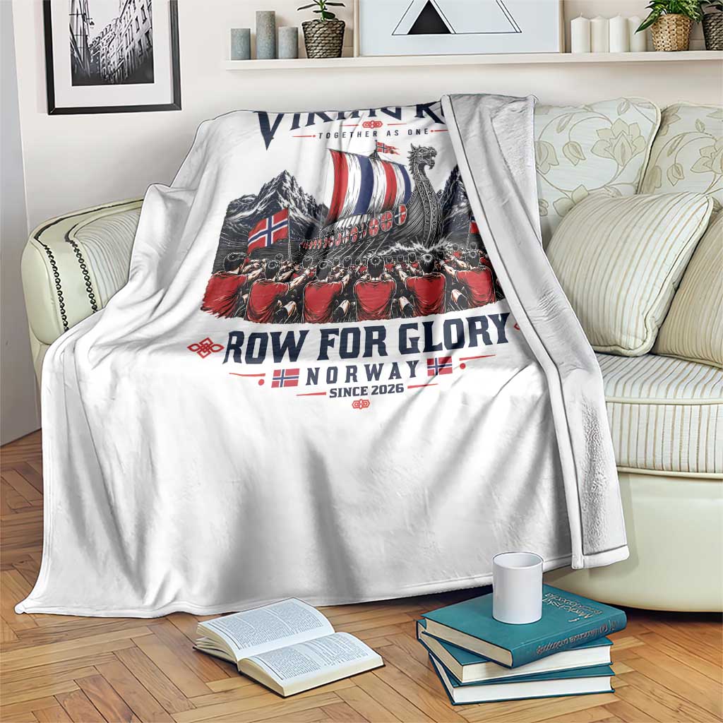 Viking Row Ro Ro Norway Norge Norwegian Flag Throw Blanket Row For Glory Norway Together As One Retro Football Fans TS02 Print Your Wear