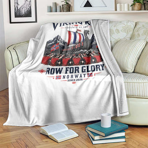 Viking Row Ro Ro Norway Norge Norwegian Flag Throw Blanket Row For Glory Norway Together As One Retro Football Fans TS02 Print Your Wear