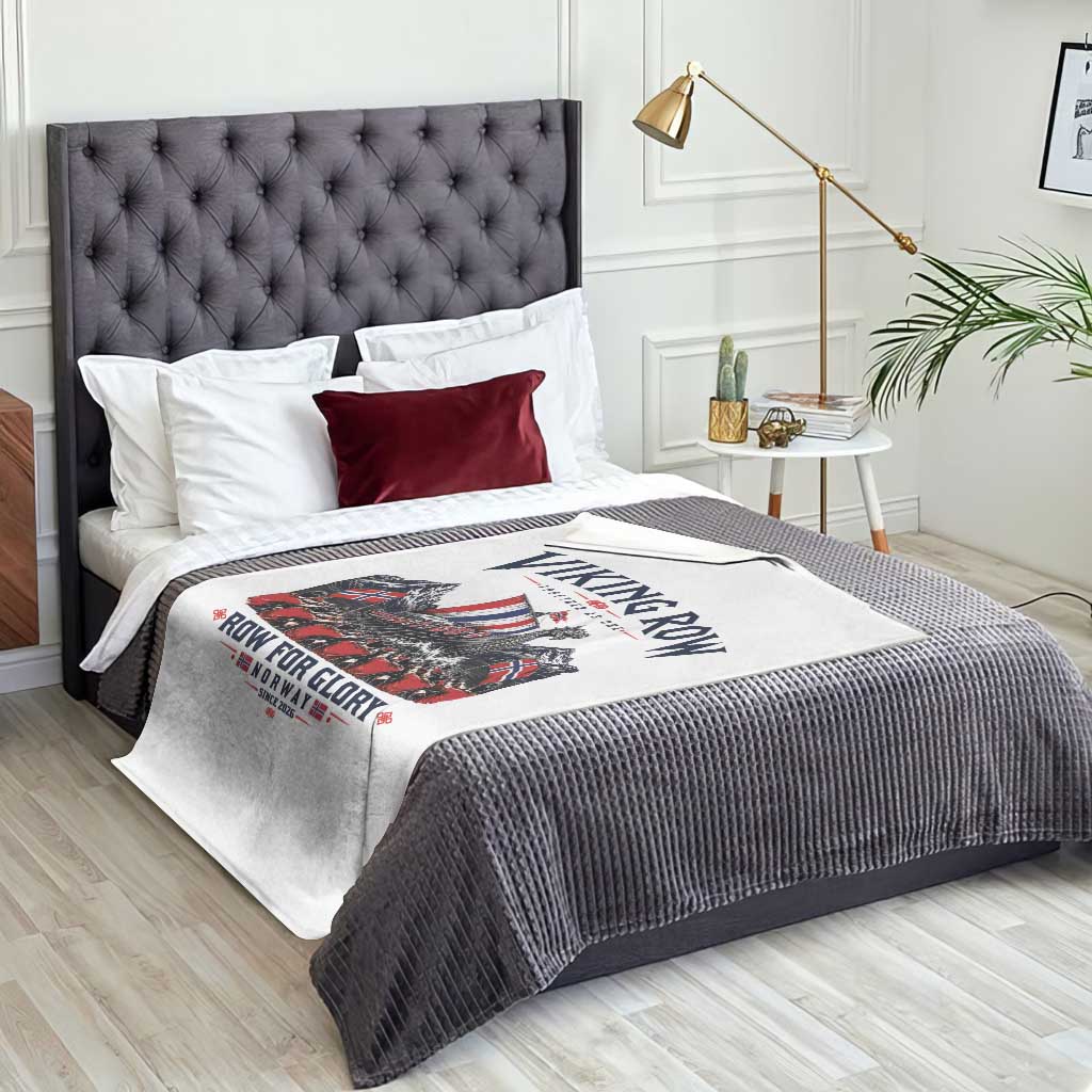 Viking Row Ro Ro Norway Norge Norwegian Flag Throw Blanket Row For Glory Norway Together As One Retro Football Fans TS02 Print Your Wear