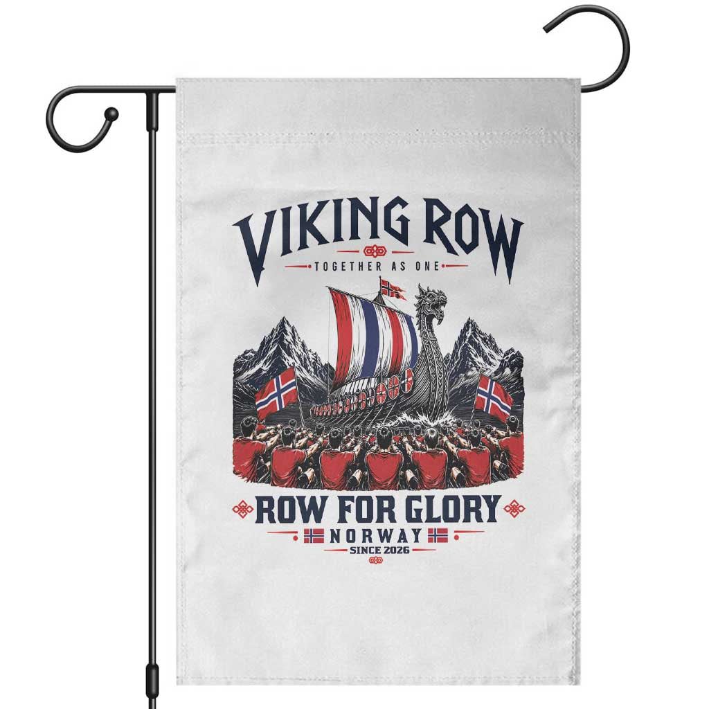 Viking Row Ro Ro Norway Norge Norwegian Flag Garden Flag Row For Glory Norway Together As One Retro Football Fans TS02 White Print Your Wear