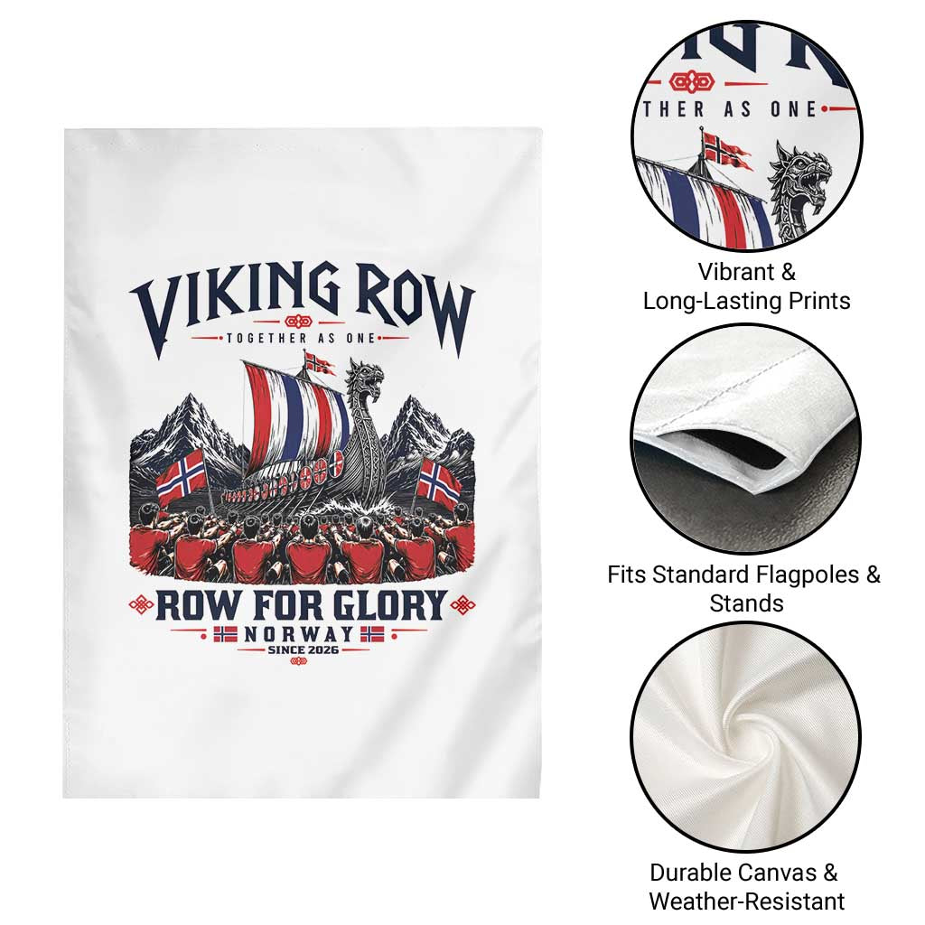Viking Row Ro Ro Norway Norge Norwegian Flag Garden Flag Row For Glory Norway Together As One Retro Football Fans TS02 Print Your Wear