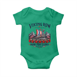 Viking Row Ro Ro Norway Norge Norwegian Flag Baby Onesie Row For Glory Norway Together As One Retro Football Fans TS02 Irish Green Print Your Wear