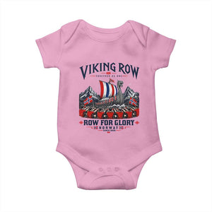Viking Row Ro Ro Norway Norge Norwegian Flag Baby Onesie Row For Glory Norway Together As One Retro Football Fans TS02 Light Pink Print Your Wear