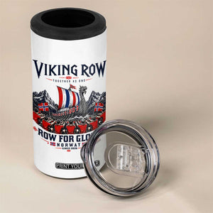 Viking Row Ro Ro Norway Norge Norwegian Flag 4 in 1 Can Cooler Tumbler Row For Glory Norway Together As One Retro Football Fans TS02 Print Your Wear