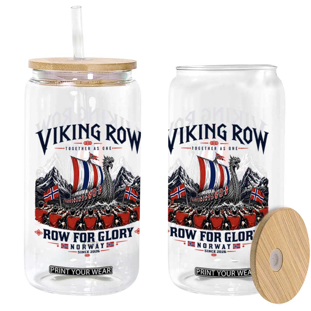 Viking Row Ro Ro Norway Norge Norwegian Flag Glass Can Row For Glory Norway Together As One Retro Football Fans TS02 Print Your Wear