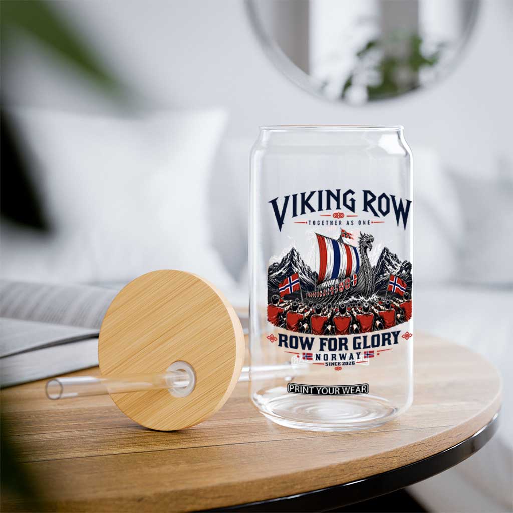Viking Row Ro Ro Norway Norge Norwegian Flag Glass Can Row For Glory Norway Together As One Retro Football Fans TS02 Print Your Wear