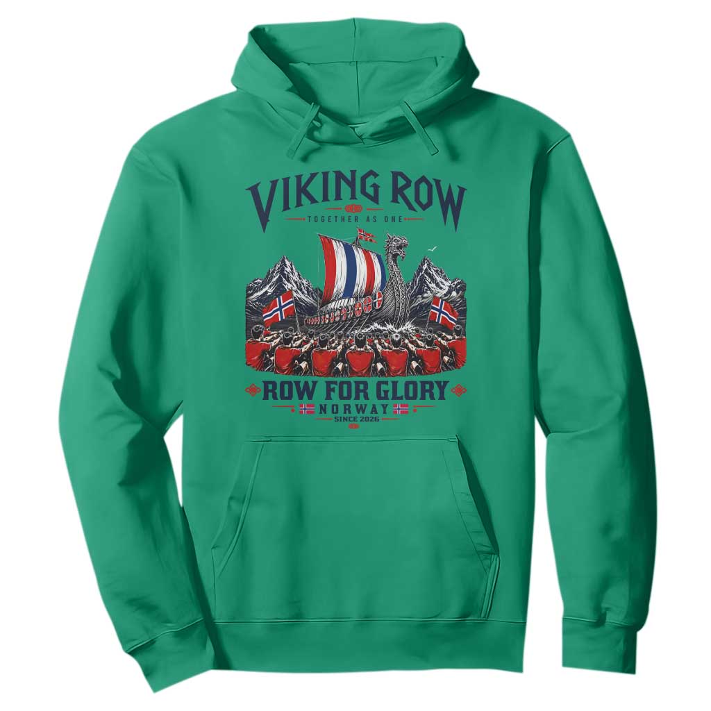 Viking Row Ro Ro Norway Norge Norwegian Flag Hoodie Row For Glory Norway Together As One Retro Football Fans TS02 Irish Green Print Your Wear