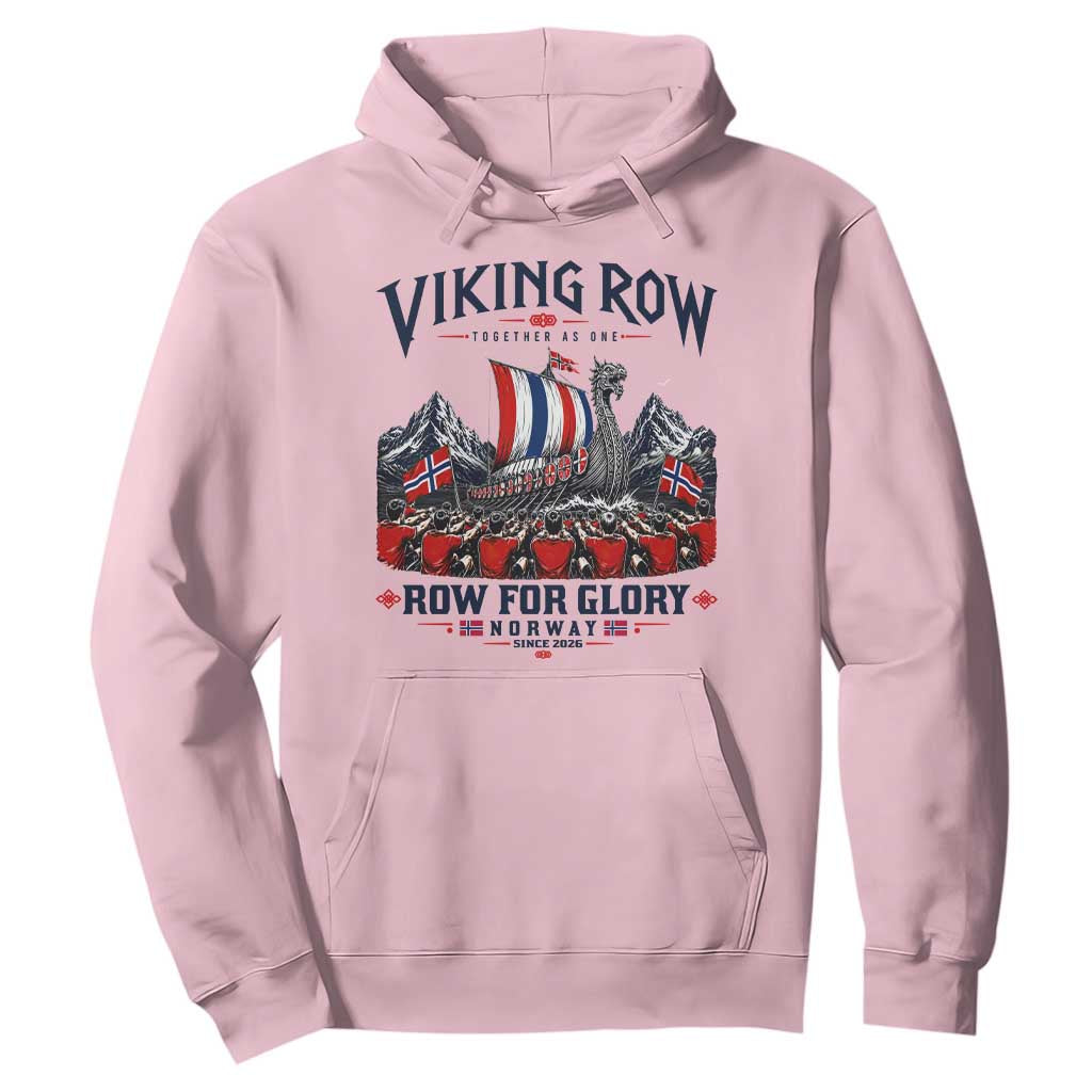 Viking Row Ro Ro Norway Norge Norwegian Flag Hoodie Row For Glory Norway Together As One Retro Football Fans TS02 Light Pink Print Your Wear