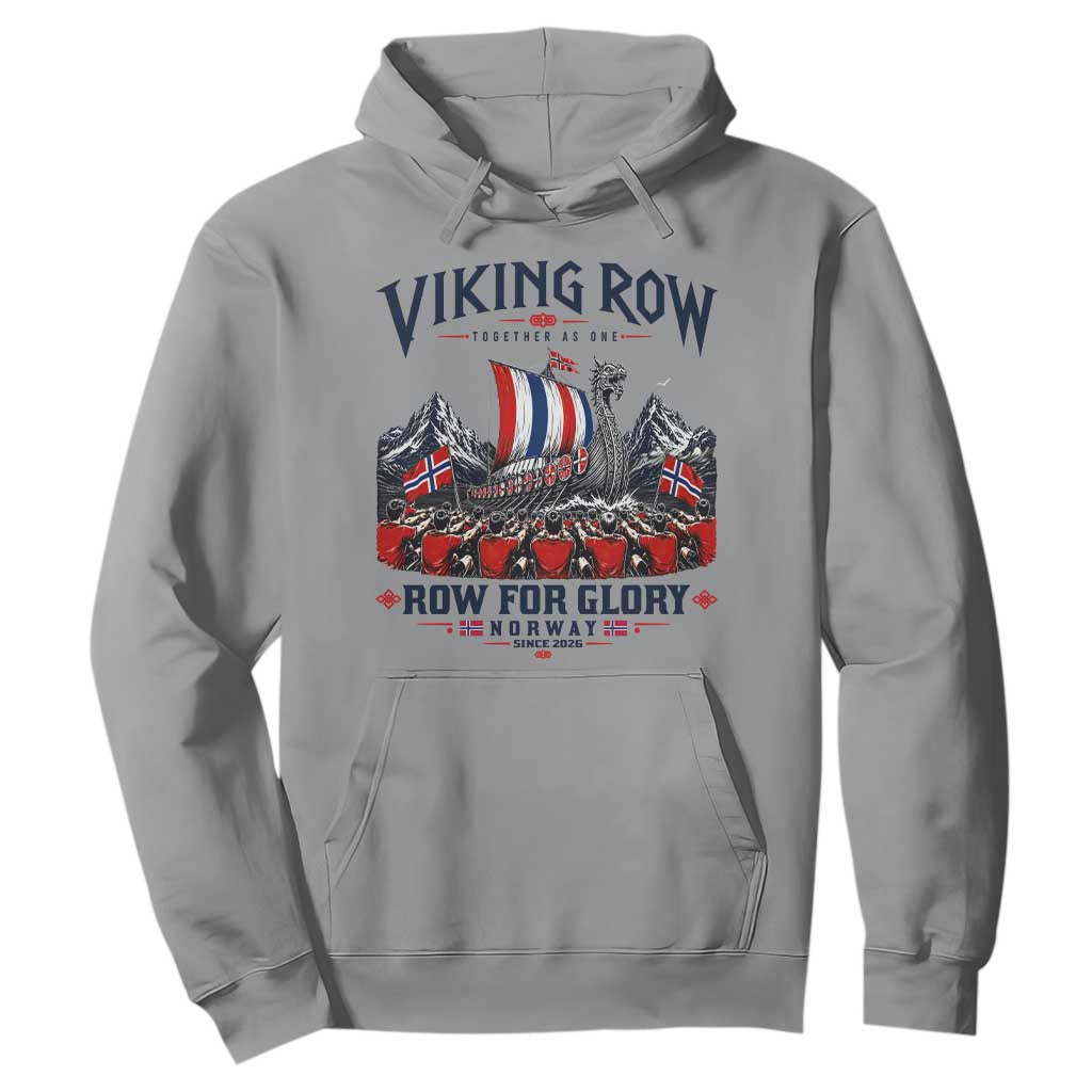 Viking Row Ro Ro Norway Norge Norwegian Flag Hoodie Row For Glory Norway Together As One Retro Football Fans TS02 Sport Gray Print Your Wear