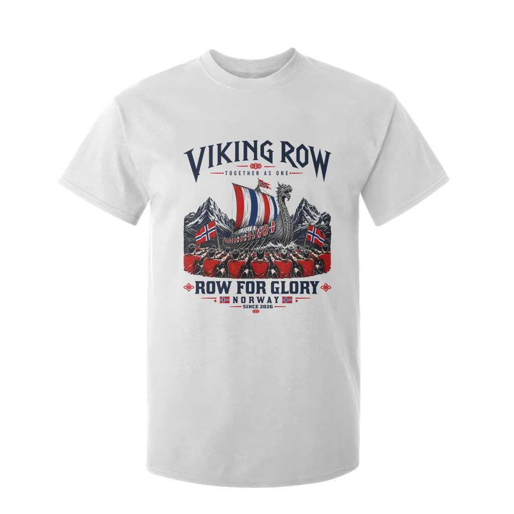 Viking Row Ro Ro Norway Norge Norwegian Flag T Shirt For Kid Row For Glory Norway Together As One Retro Football Fans TS02 White Print Your Wear