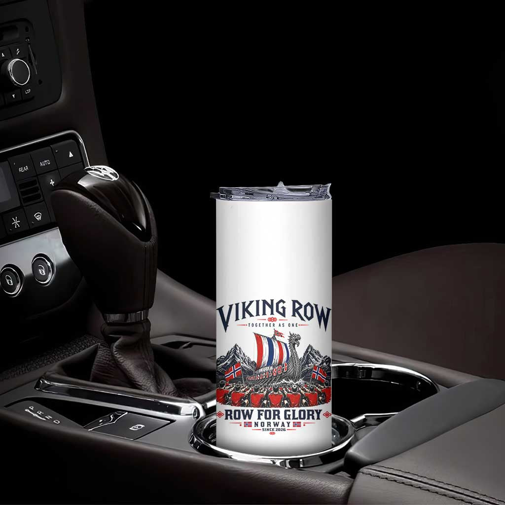 Viking Row Ro Ro Norway Norge Norwegian Flag Skinny Tumbler Row For Glory Norway Together As One Retro Football Fans TS02 Print Your Wear