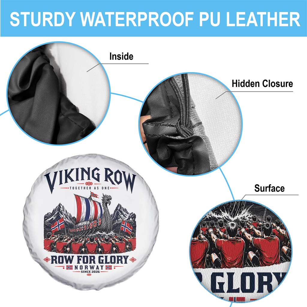 Viking Row Ro Ro Norway Norge Norwegian Flag Spare Tire Cover Row For Glory Norway Together As One Retro Football Fans TS02 Print Your Wear