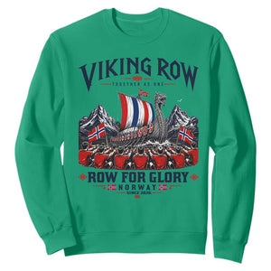 Viking Row Ro Ro Norway Norge Norwegian Flag Sweatshirt Row For Glory Norway Together As One Retro Football Fans TS02 Irish Green Print Your Wear