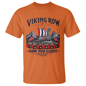 Viking Row Ro Ro Norway Norge Norwegian Flag T Shirt Row For Glory Norway Together As One Retro Football Fans TS02 Orange Print Your Wear