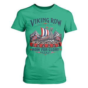 Viking Row Ro Ro Norway Norge Norwegian Flag T Shirt For Women Row For Glory Norway Together As One Retro Football Fans TS02 Irish Green Print Your Wear