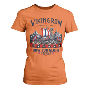 Viking Row Ro Ro Norway Norge Norwegian Flag T Shirt For Women Row For Glory Norway Together As One Retro Football Fans TS02 Orange Print Your Wear