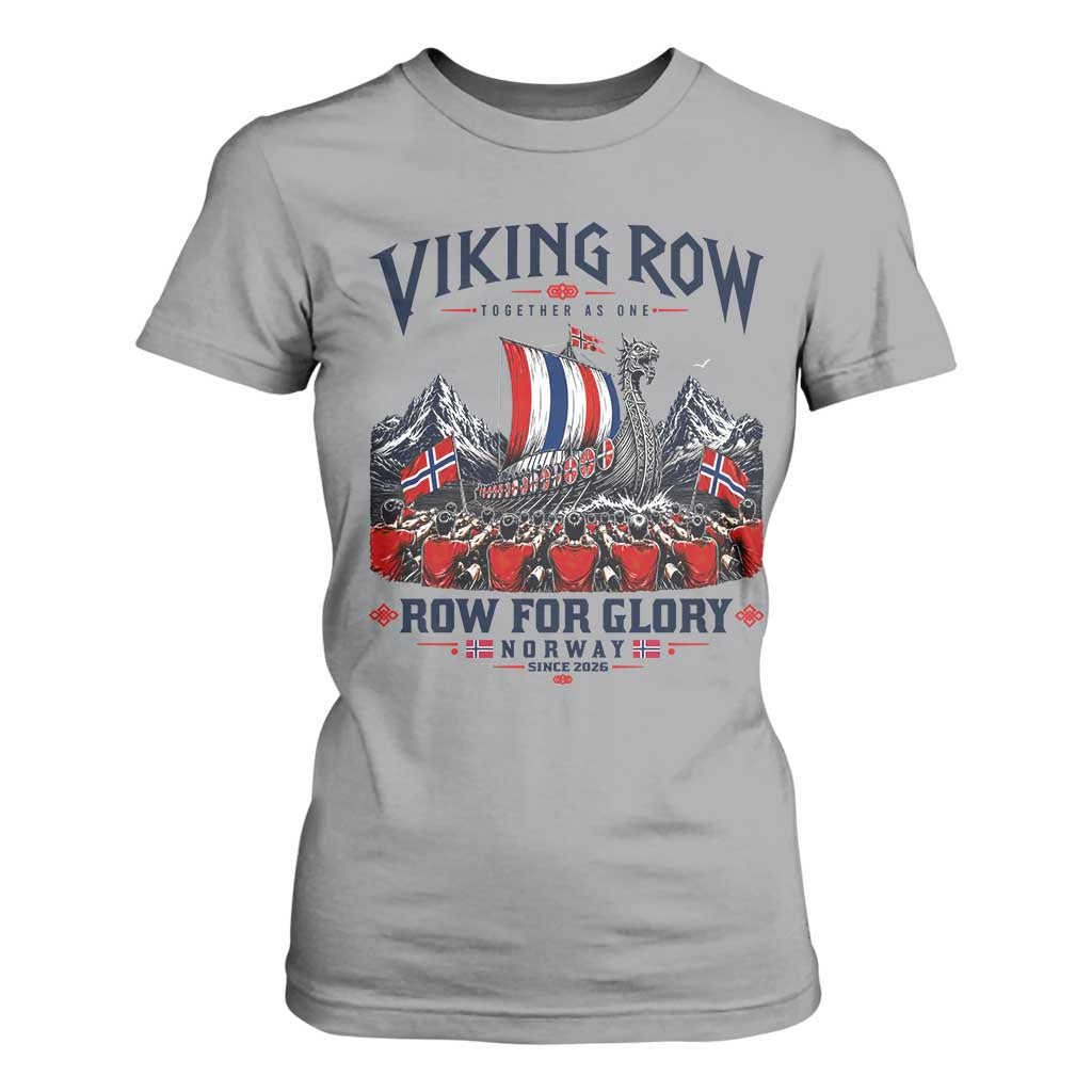 Viking Row Ro Ro Norway Norge Norwegian Flag T Shirt For Women Row For Glory Norway Together As One Retro Football Fans TS02 Sport Gray Print Your Wear