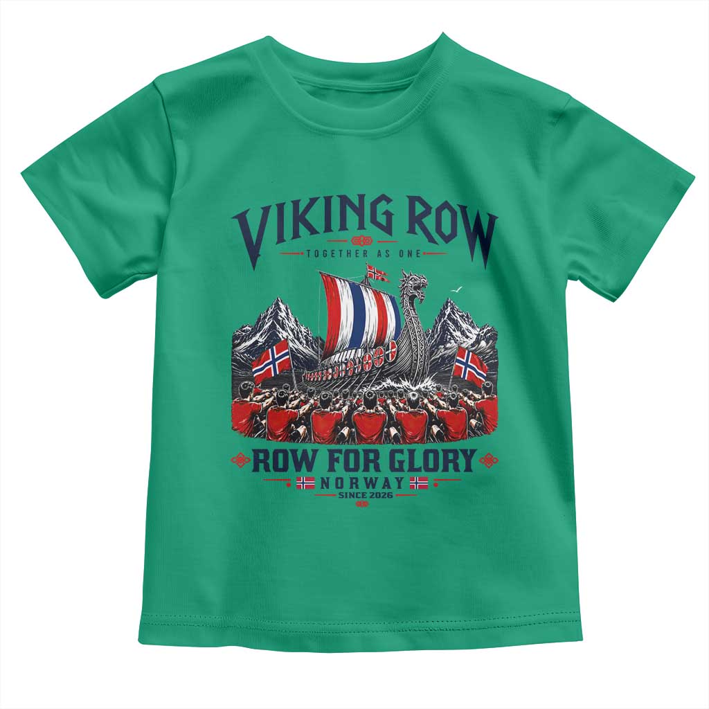 Viking Row Ro Ro Norway Norge Norwegian Flag Toddler T Shirt Row For Glory Norway Together As One Retro Football Fans TS02 Irish Green Print Your Wear